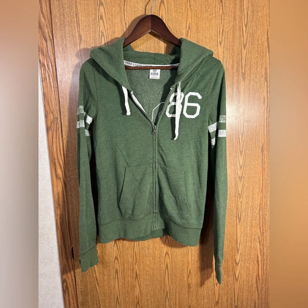 PINK ‘86 Love Pink Graphic Full Zip Hooded Jacket - Picture 2 of 5